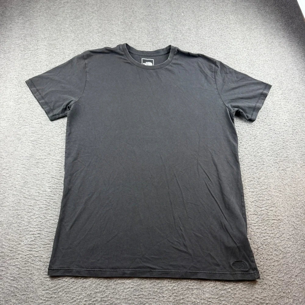 The North Face T-Shirt Men's Medium Black Cotton Lyocell Embroidered Logo Tee